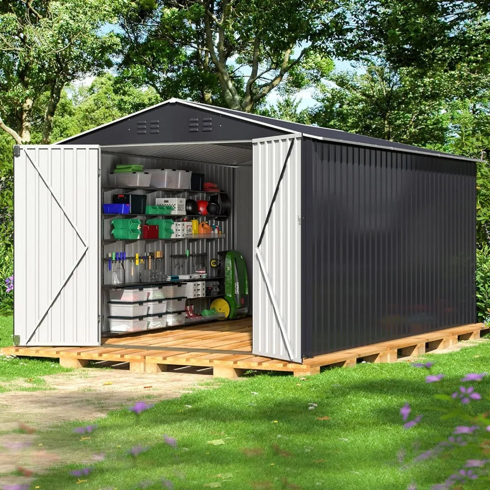 OasisOrganizer - Outdoor Metal Storage Shed - Decor Dune Storage