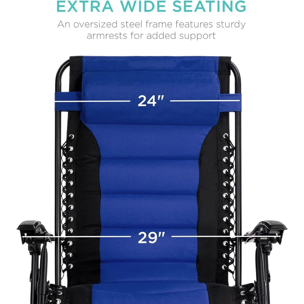 RelaxWave Elite - Padded Oversized Anti Gravity Lounger.